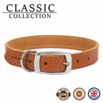 Classic Leather Collar Tan 20-26cm Size 1