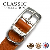 Classic Leather Collar Tan 20-26cm Size 1