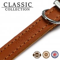 Classic Leather Collar Tan 20-26cm Size 1