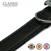 Classic Leather Collar Black 35-43cm Size 4