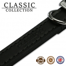 Classic Leather Collar Black 39-48cm Size 5