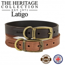 Latigo Leather Collar Chestnut 20-26cm Size 1