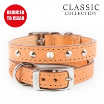 Diamond Stud Collar Tan 36-46cm M