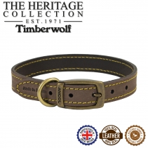 Timberwolf Leather Collar Sable 20-26cm Size 1