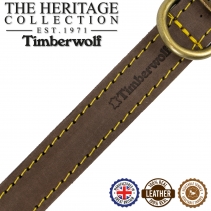 Timberwolf Leather Collar Sable 20-26cm Size 1