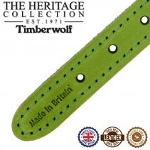 Timberwolf Leather Collar Green 20-26cm Size 1