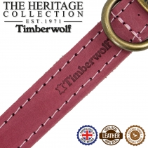 Timberwolf Leather Collar Raspberry 20-26cm Size 1