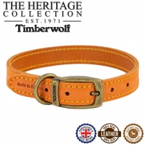 Timberwolf Leather Collar Mustard 20-26cm Size 1