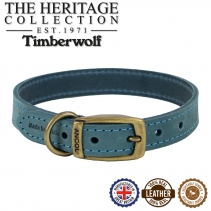 Timberwolf Leather Collar Blue 26-31cm Size 2