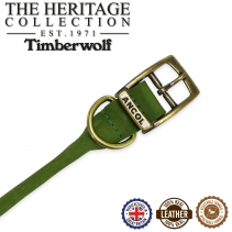 Timberwolf Rolled Collar Green 45-54cm Size 6