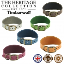 Timberwolf Greyhound Collar Green 34-43cm