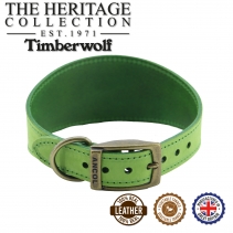 Timberwolf Greyhound Collar Green 34-43cm