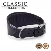 Whippet Padded Collar Black 30-34cm