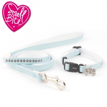 Small Bite Jewel Collar Lead Set Blue