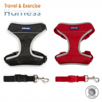 Travel Dog Harness Red S 37-58cm