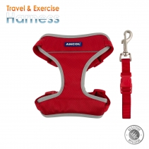 Travel Dog Harness Red S 37-58cm