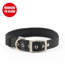 Padded Nylon Eyelet Collar Black 56-66cm XL