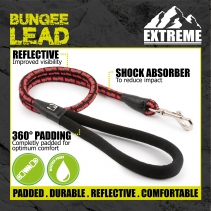 Extreme Shock Absorb Rope Lead Black/Red