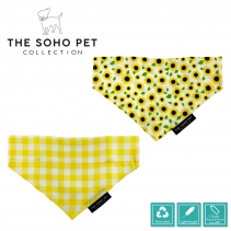 Sunflower/Yellow Check Patterned Bandana 2 per pk