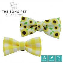 Sunflower/Yellow Check Patterned Bow Tie 2 per pk