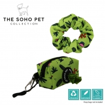 Dino Patterned Poop Bag and Scrunchie