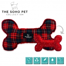 Tartan/Star Patterned Reversible Bone Toy