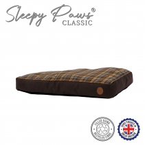 Brown And Blue Tartan Mattress 75 x 60cm