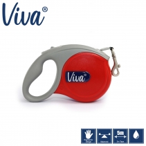 Viva Retractable 5m Lead Red S