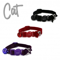 Velvet Heart Cat Collar Black