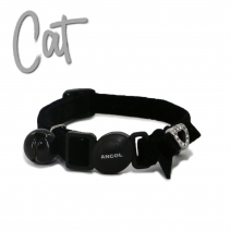 Velvet Heart Cat Collar Black