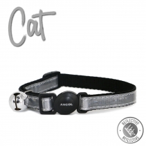 Gloss Refl Safety Cat Collar Silver