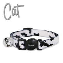 Cammo Safety Cat Collar Black/White