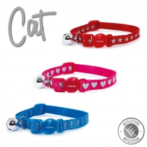 Reflective Star Red Cat Collar