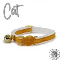 Reflective Safety Buckle Cat Collar Yellow