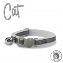 Reflective Safety Buckle Cat Collar Silver