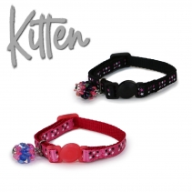 Kitten Safety Star Collar Black