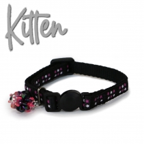 Kitten Safety Star Collar Black