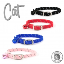 Softweave Refl Elastic Cat Collar Black