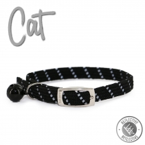 Softweave Refl Elastic Cat Collar Black