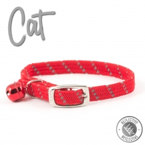 Softweave Refl Elastic Cat Collar Red