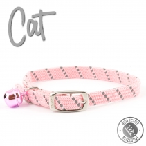 Softweave Refl Elastic Cat Collar Pink