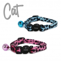 Leopard Print Safety Cat Collar Pink