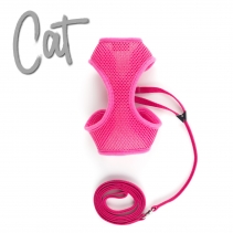 Soft Cat Harness and Lead Pink S