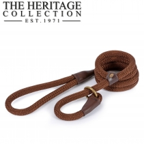 Heritage Deluxe Rope Slip Lead Brown 1.5mx12mm