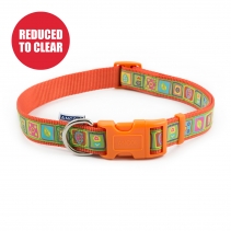 Orange Squares Collar 45-70cm Size 5-9