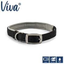 Padded Viva Collar Black 35-43cm Size 4