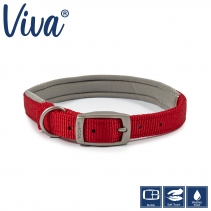 Padded Viva Collar Red 39-48cm Size 5