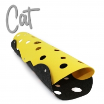 Cat Tunnel Mustard & Grey