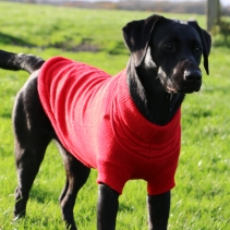 Red Cable Knit Jumper XS