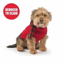 Red Scarf Dog Jumper L